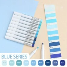 9/144pcs Morandi Acrylic Paint Pens Soft Brush Tip, Calligraphy Markers For Lettering, Card Making, Rocks Painting, Wood, Fabric, Canvas, Ceramic, Glass, DIY Art Crafting, School Supplies