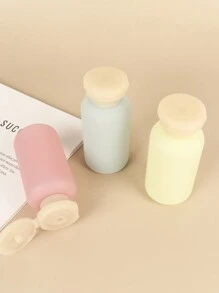 Set de sticle de călătorie etanșe 100ml 3.4oz aprobate de TSA, 4 pachete de recipiente de toaletă din plastic mată, reîncărcabile, dozator de cosmetice gol pentru șampon, loțiune, săpun, accesorii portabile antiderapante pentru călătorie, pentru femei și bărbați, gel de duș, îngrijirea pielii, organizator transparent pentru baie, esențiale - Multicolor - Vizualizare 10