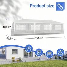 10'x30' Canopy Party Wedding Tent Outdoor Gazebo Pavilion W/ 5 Walls White - 1 - View 5