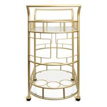 Better Homes & Gardens Fitzgerald Bar Cart With Matte Gold Metal Finish, 2-Tiers - Gold - View 5
