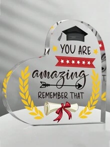 1 Stück inspirierendes Acryl-Schild als Abschlussgeschenk für sie, Abiturientin, Studentin, Master-, Doktorandin, Abschlussgeschenk für Studenten, Abschlusserinnerung für Tochter, Sohn, Schwester