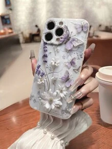 2 Stück perforierte Blumenprint stoßfeste Handyhülle kompatibel mit iPhone 16/16Pro/16Plus/16ProMax, iPhone 15 Pro Max, Apple iPhone X/XS/XR/7/8/P/S2, Galaxy A50/A12/A32/A52/A72/A51/A21S/A13/A14, Redmi 11/12Pro/12/12X/Note 11/9A/9C/Poco X3, Redmi 10/9/Note9/12C/Note 11Pro/10C/Note8Pro