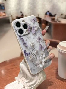 2 Stück perforierte Blumenprint stoßfeste Handyhülle kompatibel mit iPhone 16/16Pro/16Plus/16ProMax, iPhone 15 Pro Max, Apple iPhone X/XS/XR/7/8/P/S2, Galaxy A50/A12/A32/A52/A72/A51/A21S/A13/A14, Redmi 11/12Pro/12/12X/Note 11/9A/9C/Poco X3, Redmi 10/9/Note9/12C/Note 11Pro/10C/Note8Pro