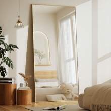 71"" Full Length Mirror Rectangle Floor Mirrors For Standing Leaning Or Hanging Gold