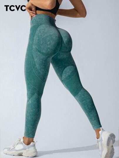 TCVC Pantalones ajustados de cintura alta de unicolor para mujer, mallas deportivas de ajuste ceñido y alta elasticidad para yoga, control de abdomen, aptos para deportes y mallas de yoga interiores/exteriores