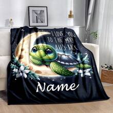 1PC Personalized Blanket Custom Name Printed Blanket Cute Sleeping Animal Panda Blanket Your Name Printed On It Soft And Warm Memorable Moments Blanket Great Holiday Gift For Families