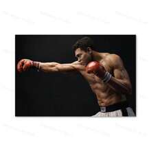 1 件装墙面艺术海报无框拳击励志帆布画每个人都有计划直到他们被打到嘴巴海报印刷品迈克泰森墙面艺术流行 - 彩色 - 查看 8