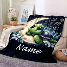 1PC Personalized Blanket Custom Name Printed Blanket Cute Sleeping Animal Panda Blanket Your Name Printed On It Soft And Warm Memorable Moments Blanket Great Holiday Gift For Families