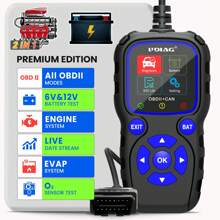 udiag UDIAG CR720 Car Code Reader, OBD2 Car Code Scanner Battery Voltage Tester Engine Fault Code Scan Tool, EOBD+CAN Charging Tester Check Engine Light Diagnostic Tool For OBDII/EOBD Protocol Cars