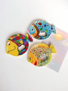 1pc Cute Goldfish Embossed 3D Fridge Magnet & Bottle Opener, Large Size, Home Decor, Daily Use And Holiday Gift Birthday Gifts Graduation