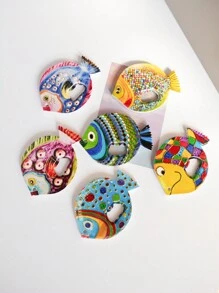 1pc Cute Goldfish Embossed 3D Fridge Magnet & Bottle Opener, Large Size, Home Decor, Daily Use And Holiday Gift Birthday Gifts Graduation