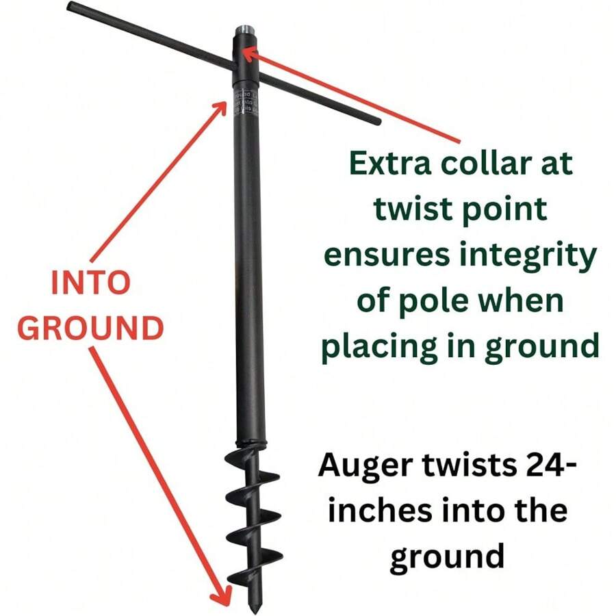 Universal Mounting Pole Kit - Great For Post-Mounted Bird Houses And