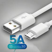 1/2/3pcs 3.3ft/100cm USB To Micro Fast Charging Cable, Android Data Transfer Cable Compatible With Huawei, , Wireless Audio, Electric Toothbrush, Dash Cam, Camera And Other Micro Interface Devices - White - View 2