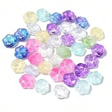 1-50 件/包彩色多色玻璃珠卡通动物形状散珠，可爱猫蟹熊章鱼形状，适合 DIY 珠宝制作，珠宝配件