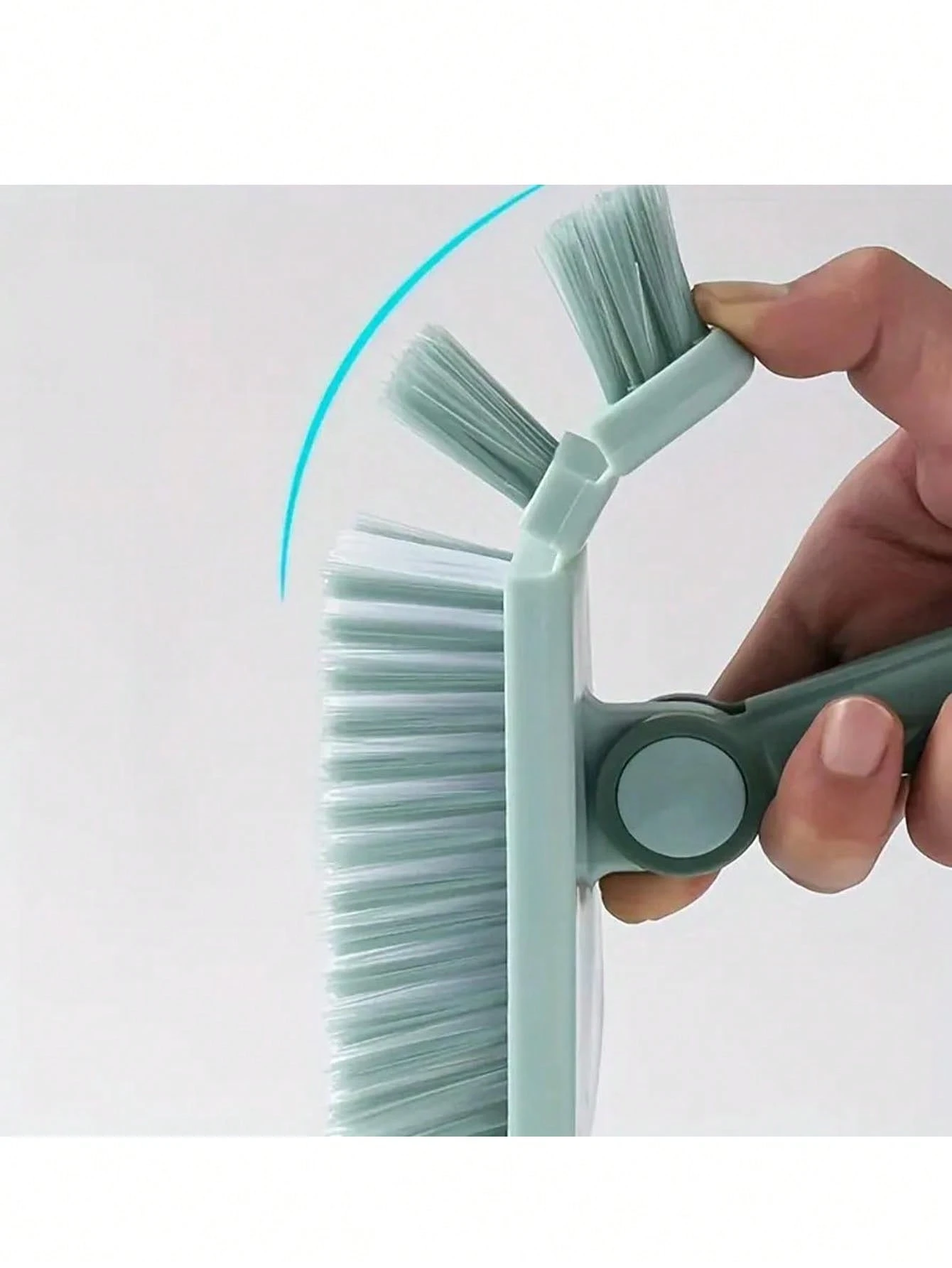 Bathroom Long Handle Scrub Brush, Triangular Floor Tile Grout Scrubber ...