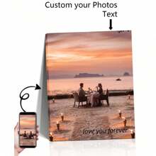 1Pc Customized Photo Canvas, Custom Name/Text Canvas,Collage Photos Canvas For Walls, Personalized Canvas Wall Art, Custom Images Printing, Art Canvas' Printing, Mother's Day Father's Day Birthday Gifts,Family Gifts,Gift For Friends/Mom/Dad/Kids/Girlfriend/Boyfriend Graduation