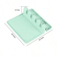 1PC Kitchen Silicone Utensil Rest With Drip Pad For Multiple Utensils, , Heat-Resistant Spoon Rest & Spoon Holder For Stove Top, Kitchen Utensil Holder For Ladles & Tongs