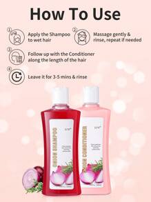 洋葱和迷迭香洗发水，滋养头皮和发根，增强正常头发的光泽和密度，保湿护理，适合所有发质 - 彩色 - 查看 7