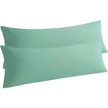 NTBAY 2-Piece Body Pillowcase Set, Microfiber Body Pillowcase, Envelope Closure - Sea Green - View 1