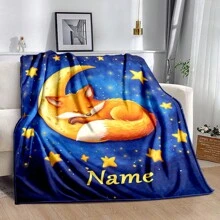 1PC Personalized Blanket Custom Name Printed Blanket Cute Sleeping Animal Panda Blanket Your Name Printed On It Soft And Warm Memorable Moments Blanket Great Holiday Gift For Families