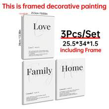 Letter Graphic Unframed Painting, Nordic Hanging Wall Art Prints For Home Decor - Black and White - View 18