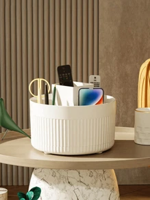 Rotating Storage Box Makeup Brush Holder Cosmetic Organizer Desk Makeup Organizer Eyeshadow Brush Pen Cup Rotating Cosmetic Organizer Box High-End Lipstick Skincare Makeup Brush Holder Bathroom Decor Fall Decor Makeup Organizer Back To School
