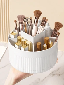 Rotating Storage Box Makeup Brush Holder Cosmetic Organizer Desk Makeup Organizer Eyeshadow Brush Pen Cup Rotating Cosmetic Organizer Box High-End Lipstick Skincare Makeup Brush Holder Bathroom Decor Fall Decor Makeup Organizer Back To School