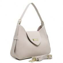 WILLIBAGS Women's Casual Baguette Bag With Adjustable Shoulder Strap Modern - Màu be - Xem 2