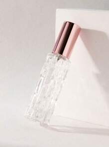 6 件 0.34 盎司透明空喷雾瓶带盖艺术设计化妆品香水乳液储存容器 DIY 美容工具，易于携带，适合旅行和外出，旅行配件家居浴室装饰秋季装饰返校香水瓶