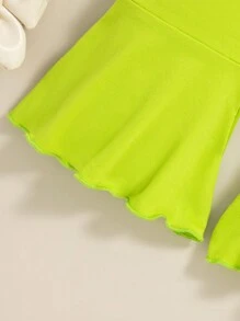 Conjunto de moda primavera/verano para niñas con chaleco vaquero y mono verde con tirantes, conjunto elegante para fiesta/viaje