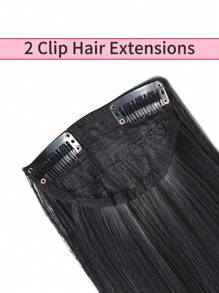 3PCS Clip In Hair Extensions 26 Inch Straight Hair Extensions Clip Ins Natural Black Brown Light Brown Blonde Hair Extensions Full Head Synthetic Hair Pieces Long Wavy Hair Extensions With Invisible Wire & 2 Clips Adjustable Hairpiece Natural Luster For Women Daily Holidays Party And Christmas Music Festival Carnival New Year Gifts Used - Multicolor - View 7