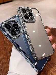 奢华电镀水钻亮片手机壳，兼容 17/16E/15/14/13/12/11/X/XS Max/XR/Pro Plus，Galaxy A02S/A07/A12/A17/A22/A26/A32/A36/A50/A56/S20/S25，荣耀 X9/8/7/A/B/C/Magic 5/6 Lite，OPPO Reno