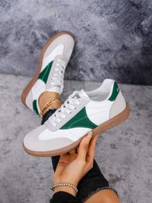 Women's Casual Sneakers, Flat Comfortable Athletic Trainers, Shock Absorbing Soft Sole, Non-Slip, Breathable, Suitable For All Occasions