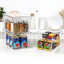 Vtopmart 8 Pack Clear Stackable Storage Bins With Lids, Large Plastic Containers With Handle For Pantry Organization And Storage,Perfect For Kitchen, Fridge, Cabinet, Bathroom Organizer - Trong sáng - Xem 6