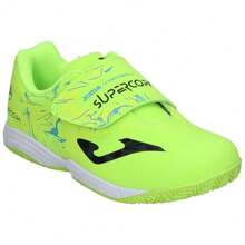 Buty piłkarskie do gry w hali Joma Super Copa Jr dla chłopców – Buty piłkarskie do gry w hali w kolorze fluorescencyjnym żółtym – Buty piłkarskie do gry w hali z zapięciem na rzep – Sportowy styl – Model SCJW2409INV - ✅ Dostawa 24/72h do Hiszpanii (kontynentalnej) - Żółty - Zobacz 2