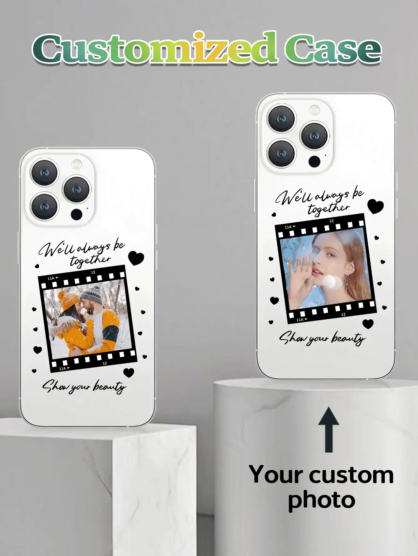 可定制手机壳，定制透明软防摔壳，精密穿孔，兼容三星，兼容，兼容 16、15、14、13、12、11等型号