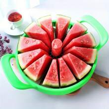 Easy-Grip Stainless Steel Watermelon Slicer - Large Manual Cutter For Perfect Cantaloupe & Watermelon Slices, Ideal For Home And Restaurant Use - Fluorescent Green - View 10