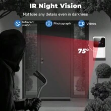Cámara de timbre inalámbrica, monitoreo de timbre inteligente, cámara de timbre para el hogar con visión nocturna, adecuada para el hogar, el apartamento y la oficina. Video remoto + Visión nocturna HD + Uso compartido de aplicaciones para el hogar + Almacenamiento en la nube - Blanco - Ver 8