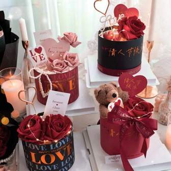 1 件全新纸质心形情人节蛋糕装饰物、蛋糕装饰卡