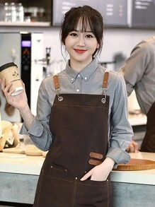 1pc Custom Embroidered Personalised Chef Apron, Customisable Apron, Baking Apron, Custom Kitchen Apron, Custom Work Apron, Aprons For Women, Hospitality Apron,Apron For Kitchen,Home,Apron Women,Fathers Dad Gift,Customised Personalised Gifts