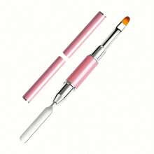 1/2/4pcs Double Side Nail Art Brush Spatula Poly Nail Gel Pen Manicure Tip Extension Acrylic Builder Accessory Rod Nail Tool For Polygel Uv Nail Extension - Mauve Purple - View 3