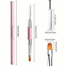 1/2/4pcs Double Side Nail Art Brush Spatula Poly Nail Gel Pen Manicure Tip Extension Acrylic Builder Accessory Rod Nail Tool For Polygel Uv Nail Extension - Mauve Purple - View 7