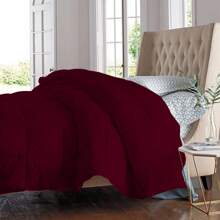 All Seasons Super Soft And Plush Down Alternative Comforter - Available In 8 Colors & 2 Sizes - 酒紅色 - 查看 1