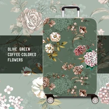 1pc Classic Retro Floral Print Pattern Series, Thickened Suitcase Protective Cover, Thickened Suitcase Accessories, Suitable For Business, Business Trips, Vacations, Travel, Luggage Check-In, Back To School, Add Color To Your Suitcase. Suitable For 20-28 Inch Suitcases. Bag For School School Accessories School Stuff - Multicolor - View 22