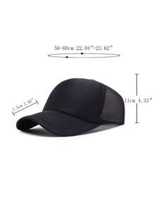 Mũ lưỡi trai lưới thoáng khí mùa hè Unisex, màu trơn, thường ngày, đa năng, mũ lưỡi trai - Nhiều màu - Xem 11