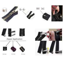 10 مجموعات من السحابات المعدنية لإصلاح السوستة، اكسسوارات الخياطة، الملابس والمعاطف