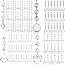 30 قطعة من الأعمدة البلورية الأكريليكية الجليدية، ديكورات شتوية على شكل أشجار، زخارف بلورية معلقة، لأجراس الإنارة، ديكورات الزهور، لديكور المنزل والغرفة والمكتب، لديكور الزفاف والنوافذ والمنزل في أعياد الحب والسنة الجديدة والفصح وعيد الأم وعيد الميلاد