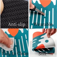 6pcs Vintage Style Cartoon Black Cat Pattern Coasters, 3.94 Inch/2mm Thick Soft Rubber Round Absorbent Drink Coasters, Non-Slip Backing, Suitable For Cups, Home Kitchen Dining Table Decoration - Multicolor - View 8