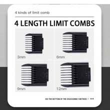 Rasuradora para Perros y Gatos - Maquina Cortar Pelo Perro de USB Recargable con 4 Herramientas de Belleza, 4 Peines Ajustables para Pelo Rizado - Rasuradora Mascot, Rasuradora Mascotas Máquina de Cortar Pelo Inalámbrica - Dorado - Ver 10