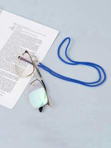 1 pièce Cordon de lunettes unisexe, chaîne de lunettes chic - Cordon de lunettes mode minimaliste en alliage et corde en nylon avec un design rond ouvert